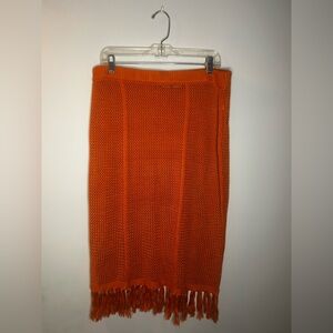 Almost Famous Orange Knit Skirt 2XL